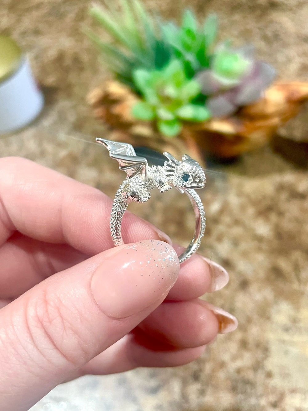 Silver Dragon Ring - Picture 8 of 12